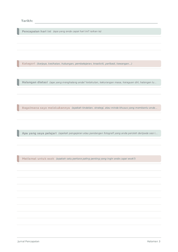 Jurnal Pencapaian