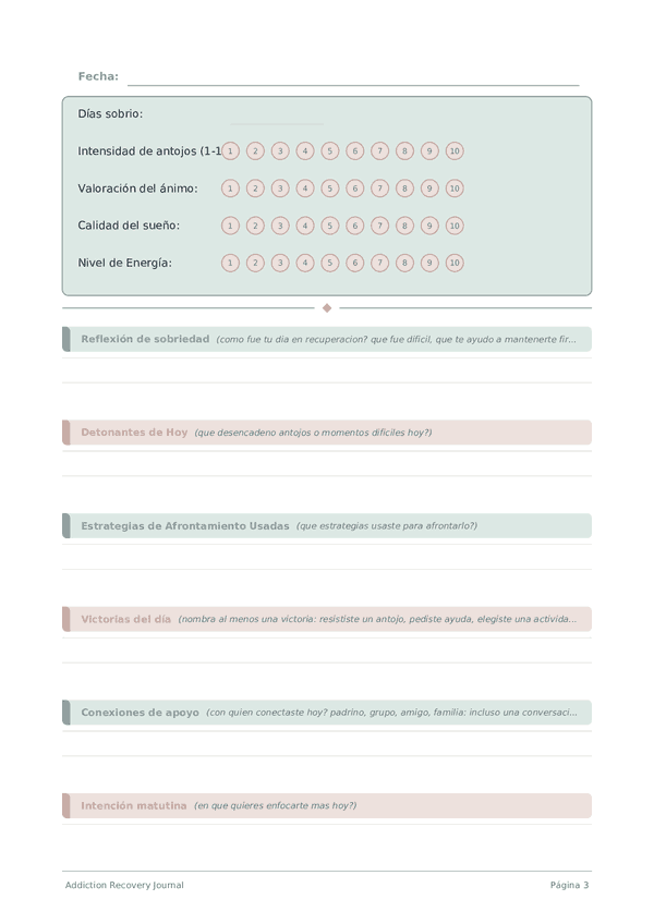 Addiction Recovery Journal