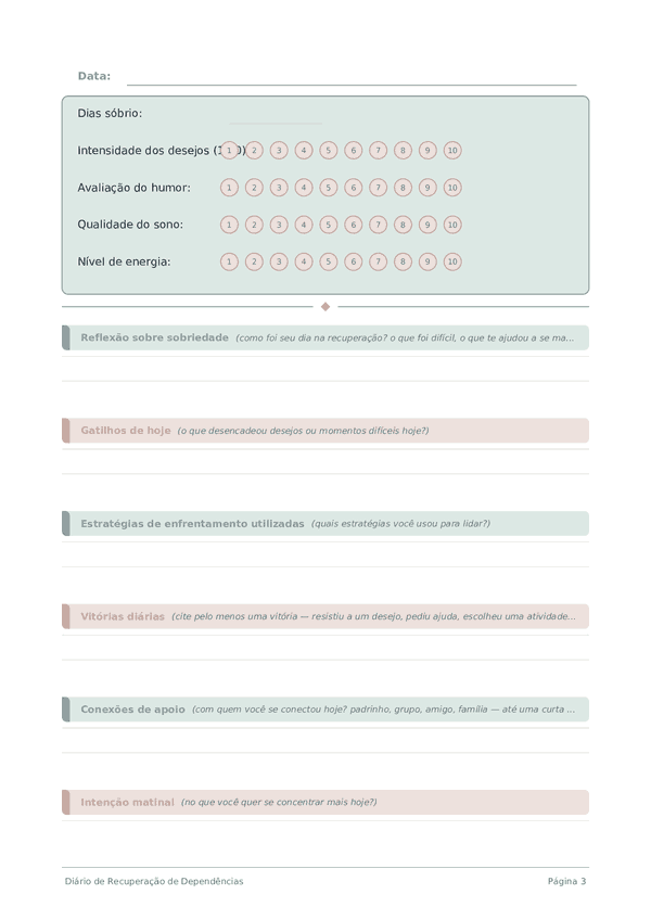 Diário de Recuperação de Dependências