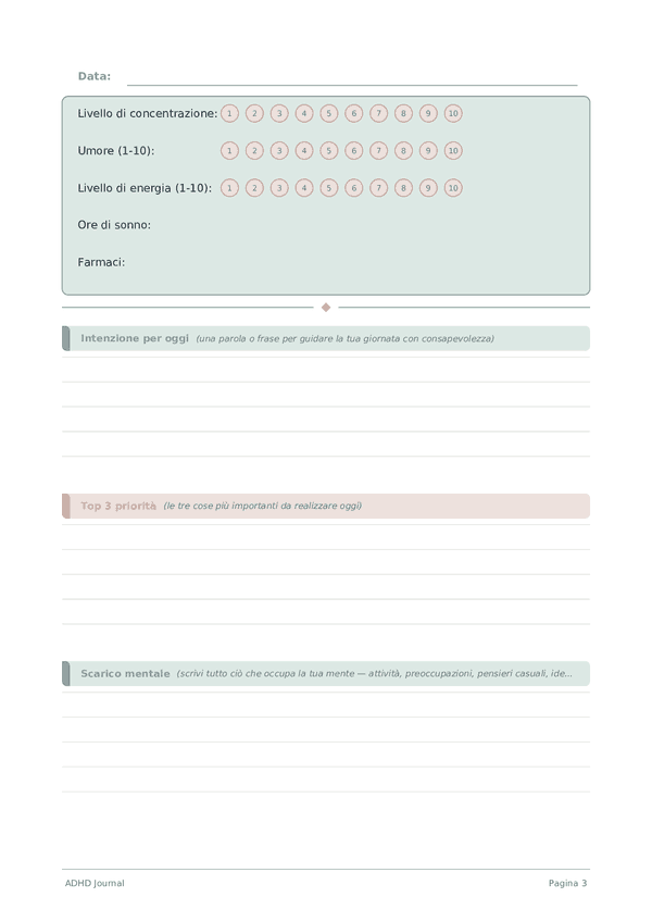 ADHD Journal — anteprima pagina
