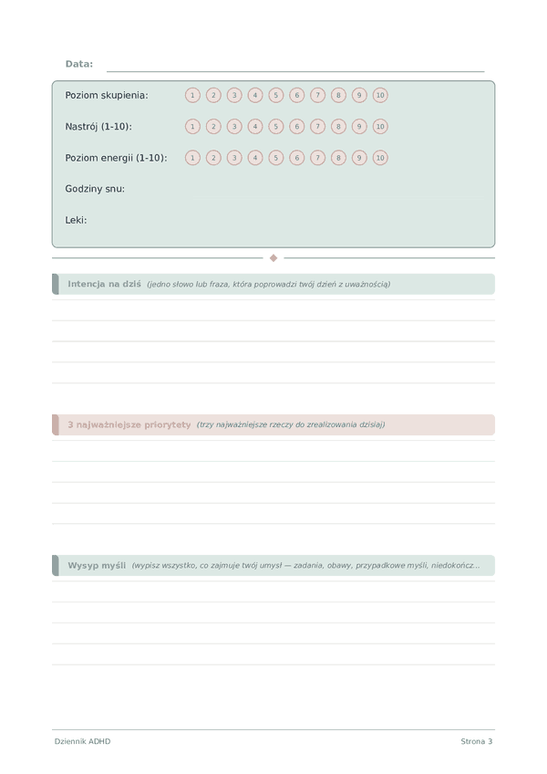 Dziennik ADHD