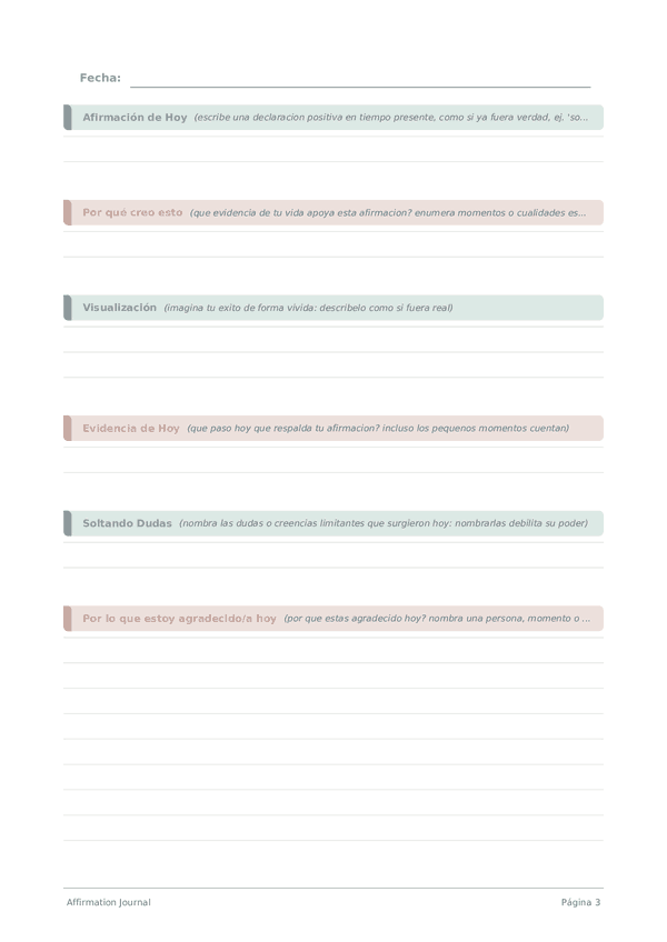 Affirmation Journal