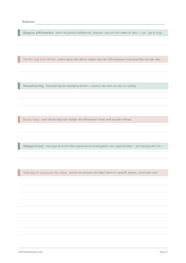 Affirmationsjournal