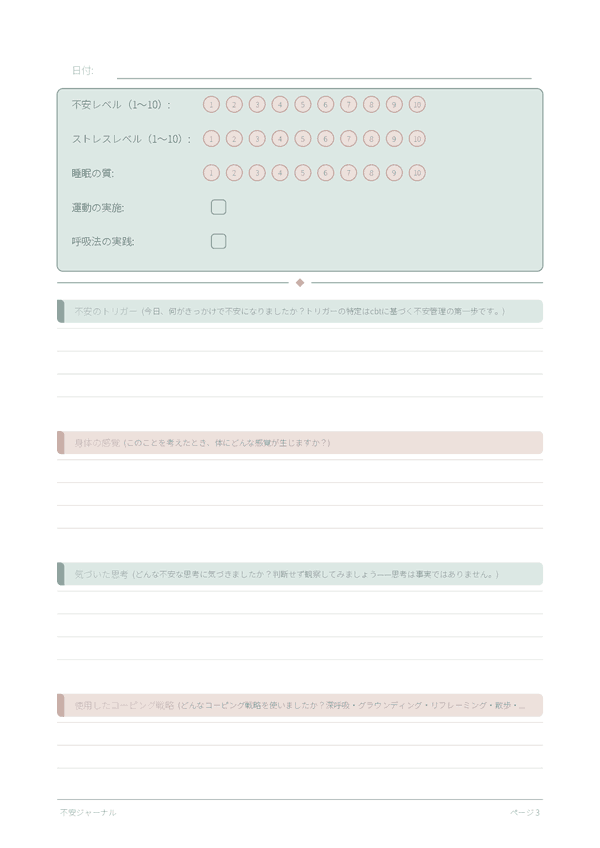 不安ジャーナル