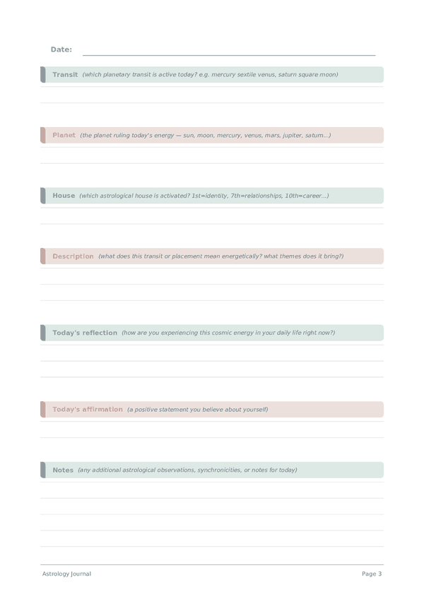 Astrology Journal