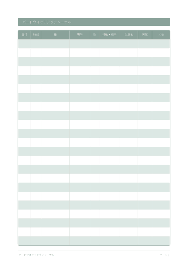 バードウォッチングジャーナル