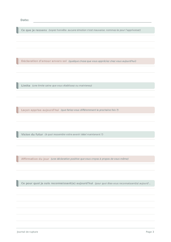 Journal de rupture