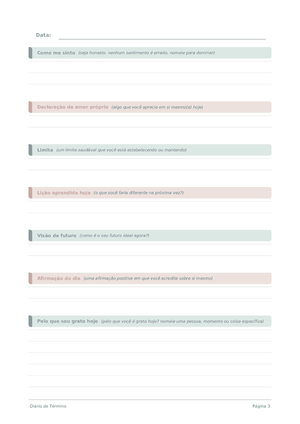 Diário de Término