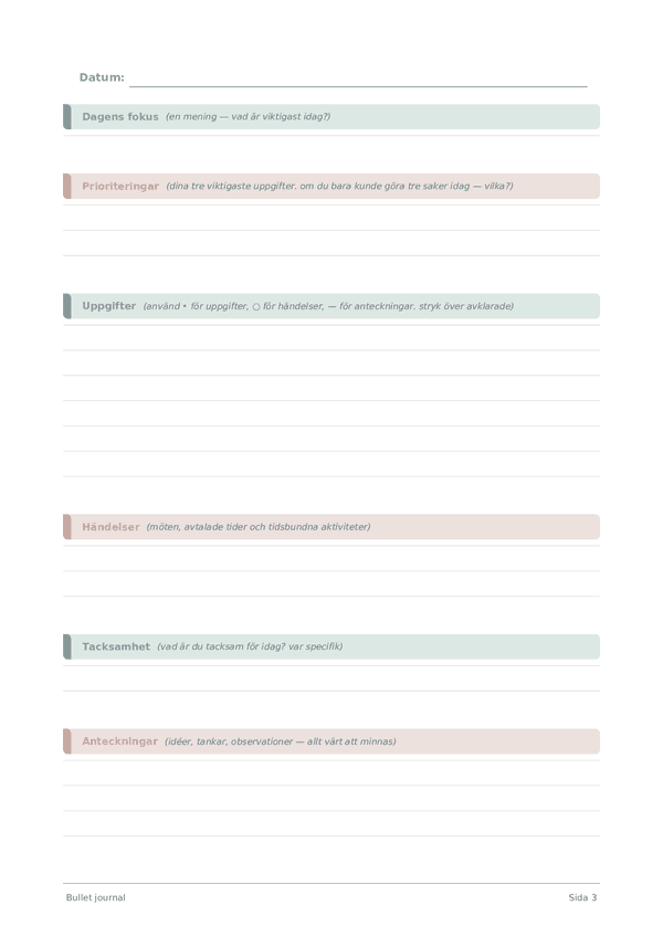 Bullet journal