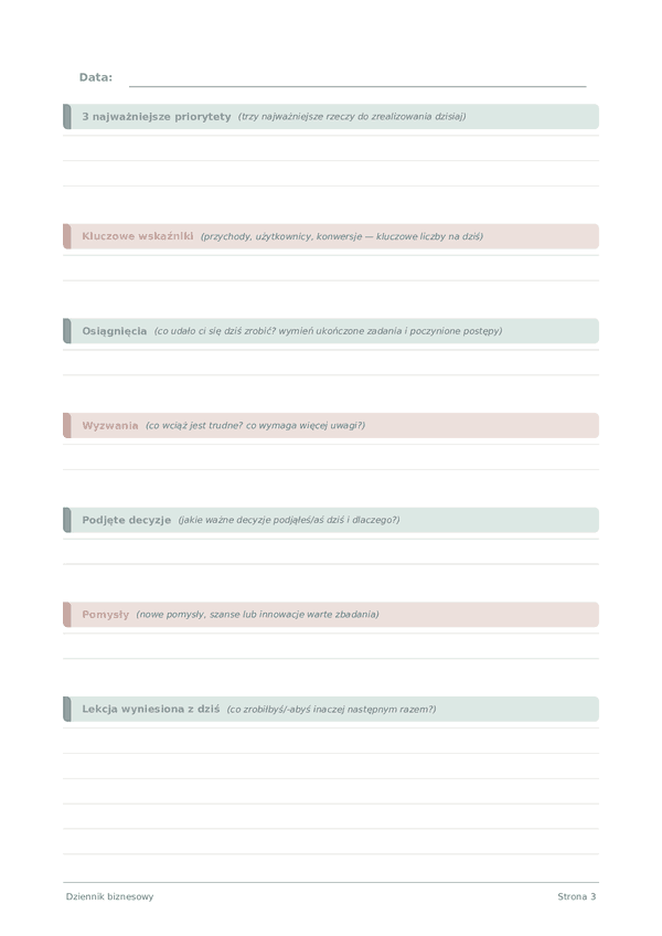Dziennik biznesowy