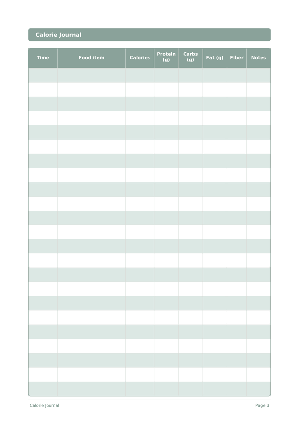 Calorie Journal