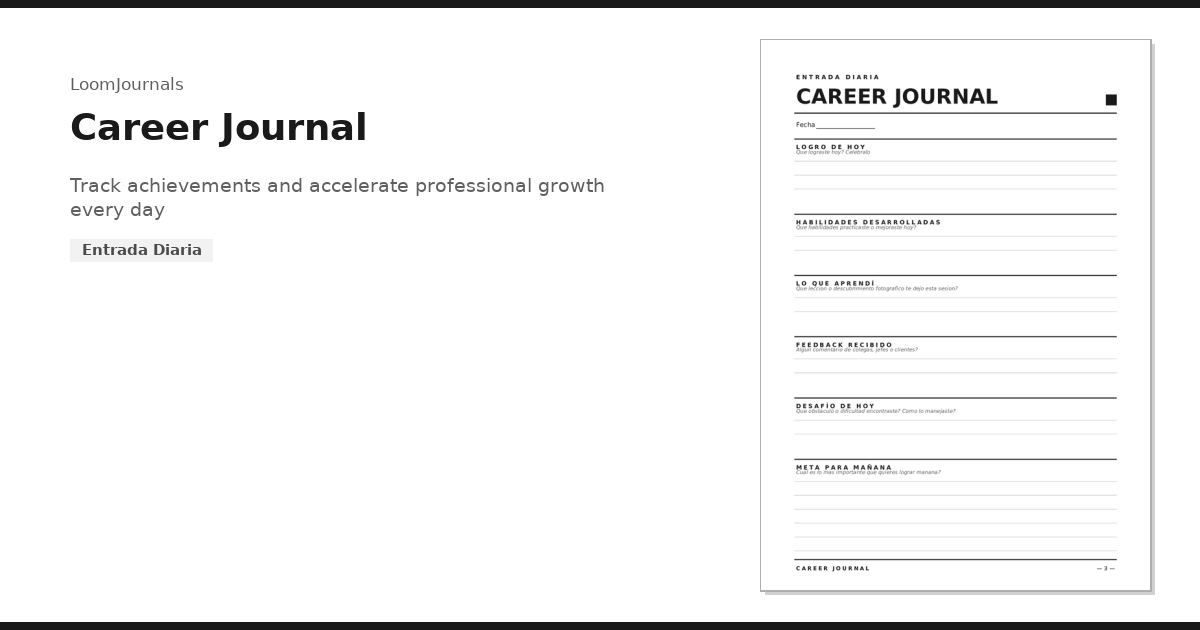 Plantilla gratuita e imprimible de «Career Journal» en formato PDF ...