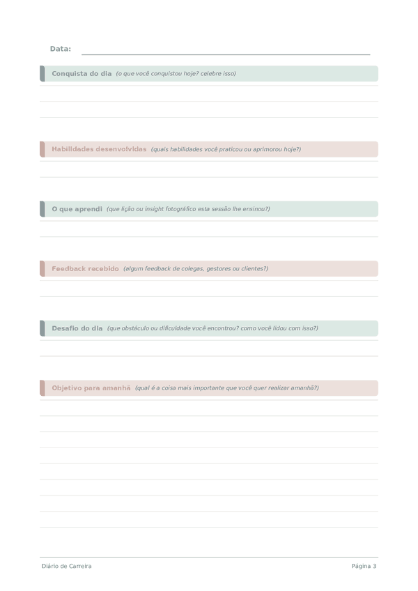 Diário de Carreira