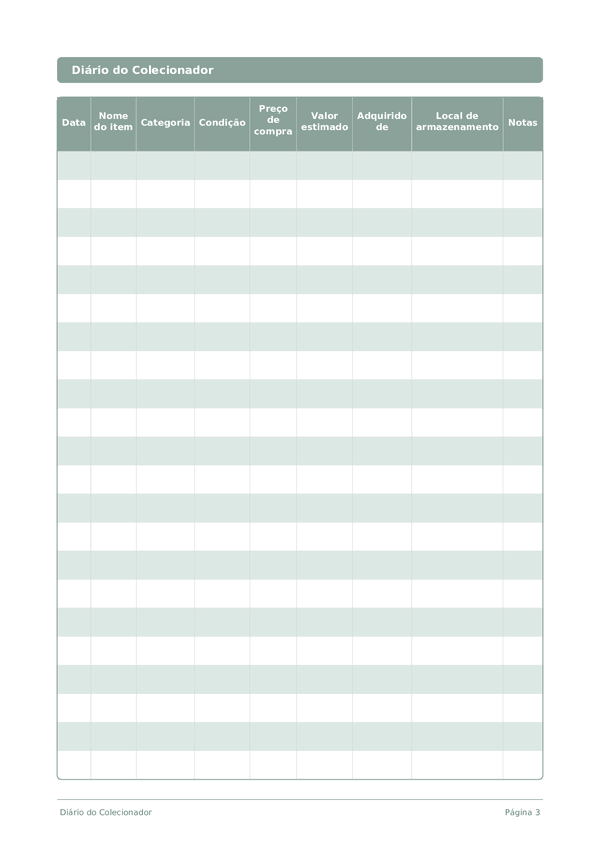 Diário do Colecionador