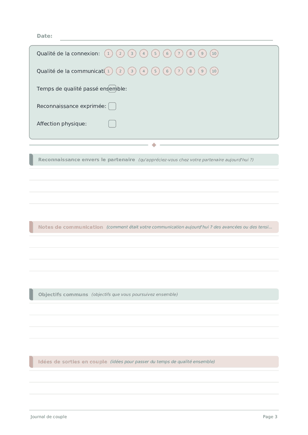 Journal de couple