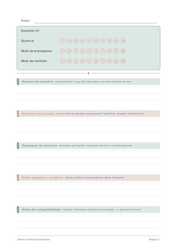 Diário de Relacionamentos