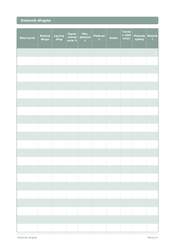 Dziennik długów