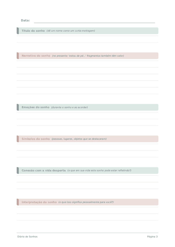 Diário de Sonhos