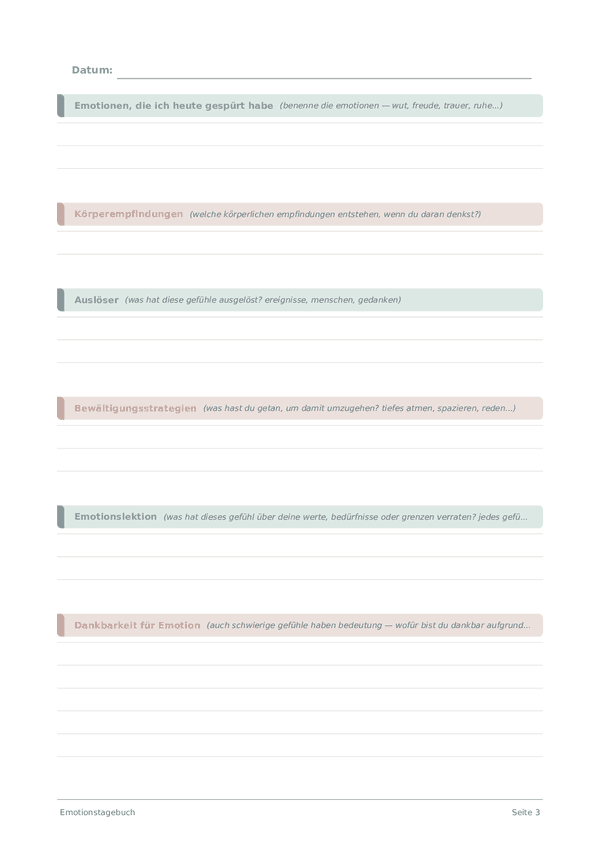 Emotionstagebuch