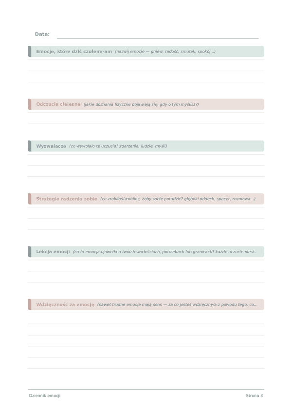 Dziennik emocji
