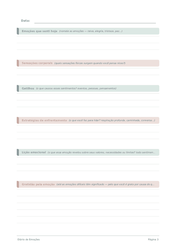 Diário de Emoções