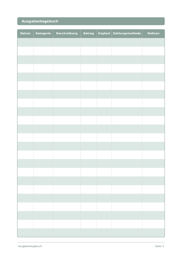 Ausgabentagebuch