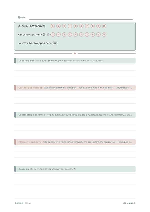 Дневник семьи