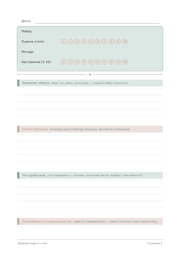 Дневник моды и стиля