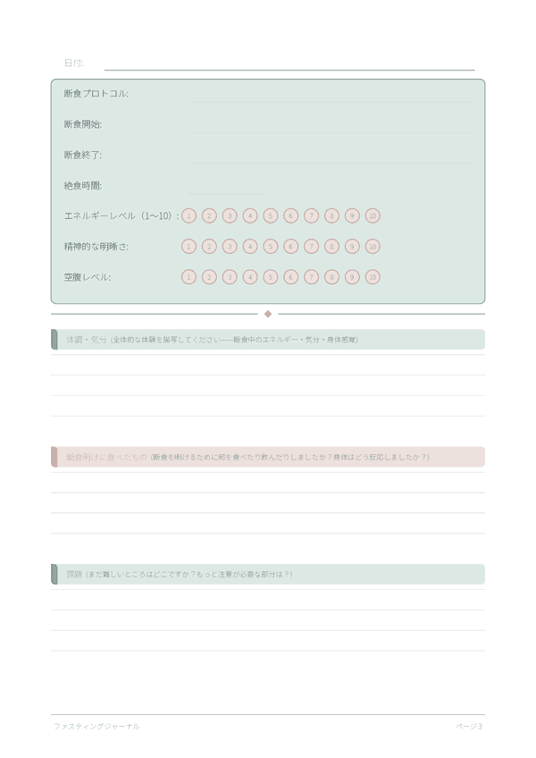 ファスティングジャーナル