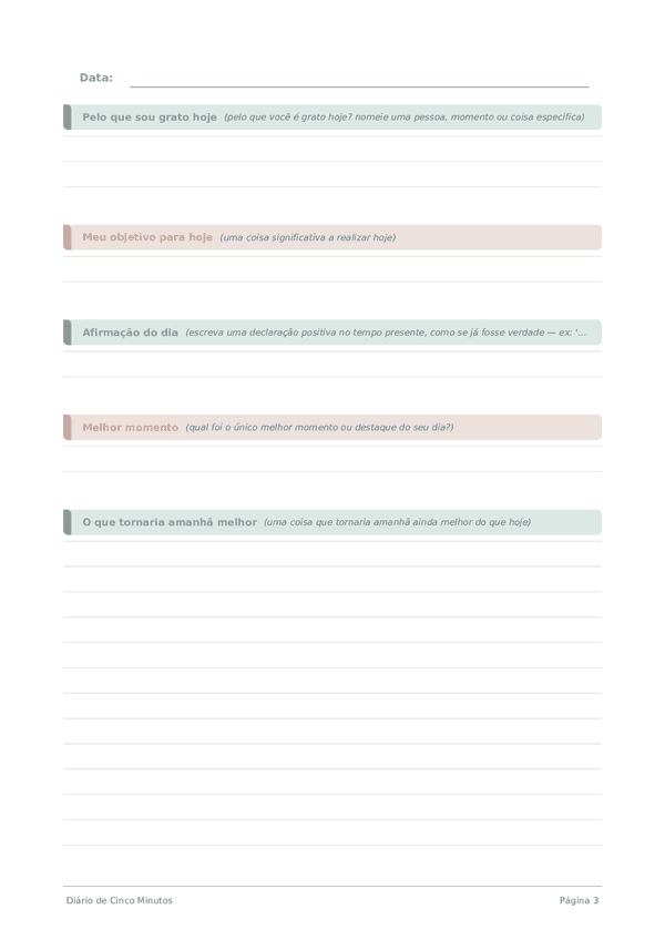 Diário de Cinco Minutos