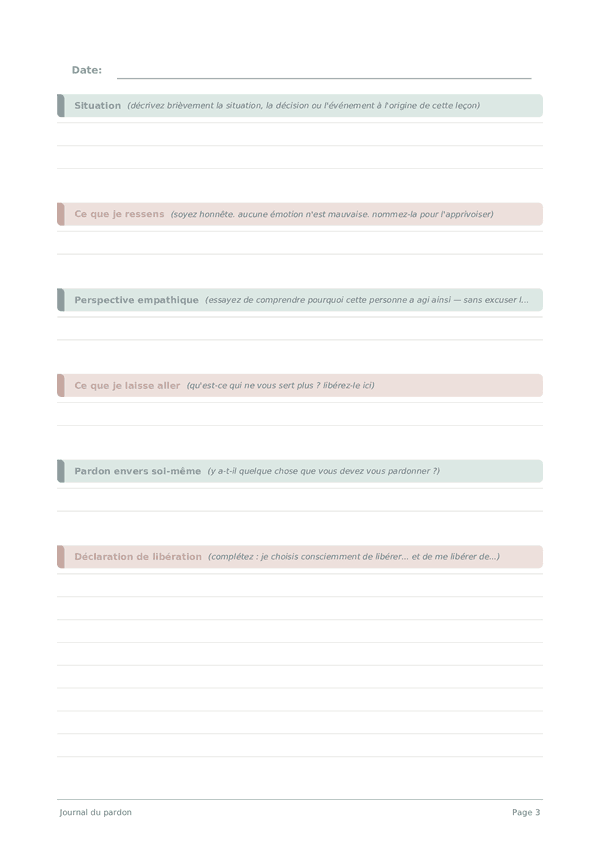 Journal du pardon