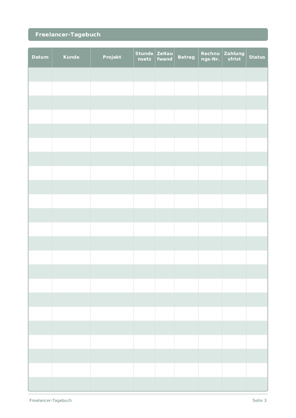Freelancer-Tagebuch