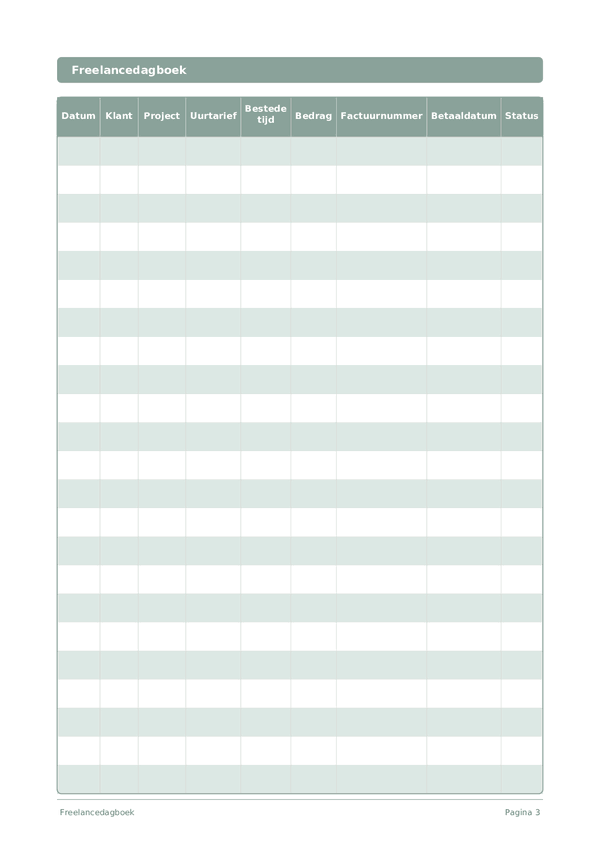 Freelancedagboek