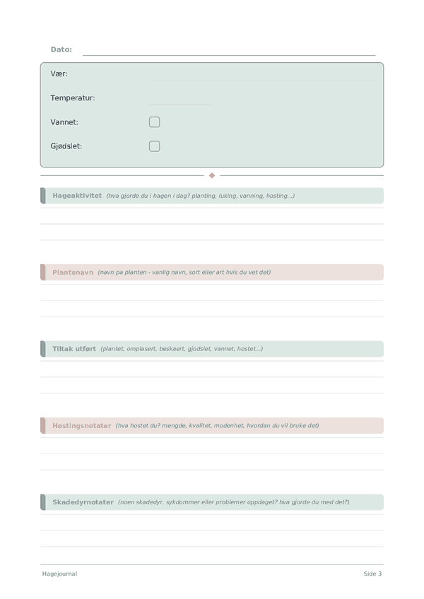 Hagejournal