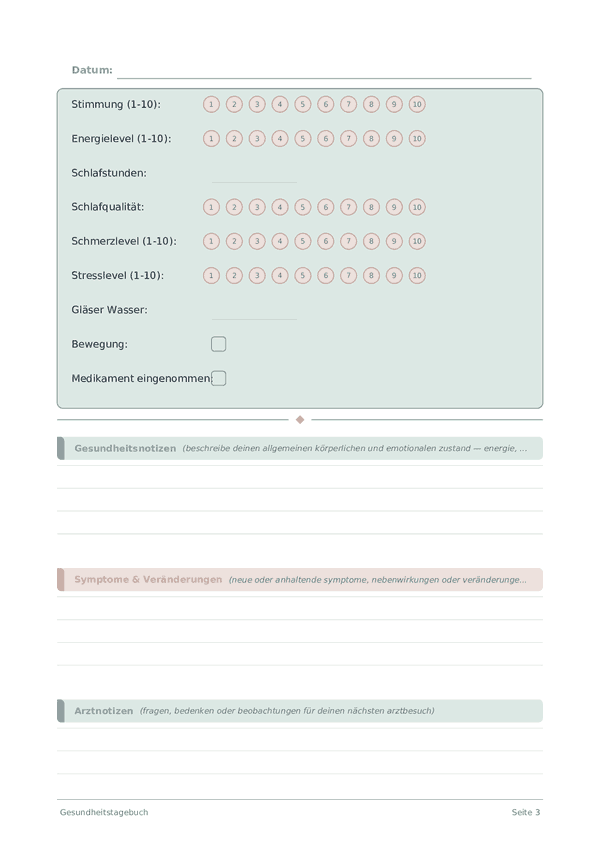 Gesundheitstagebuch