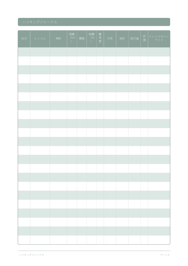 ハイキングジャーナル