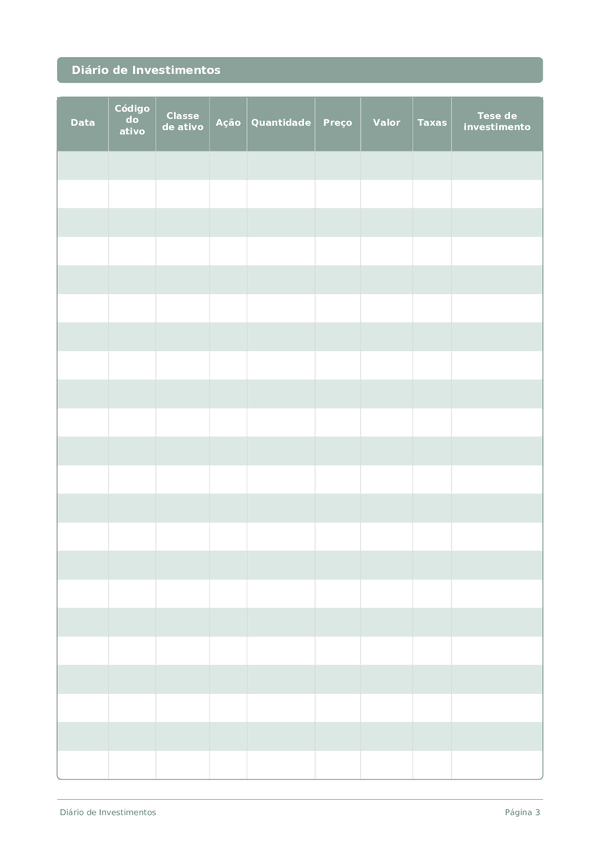 Diário de Investimentos