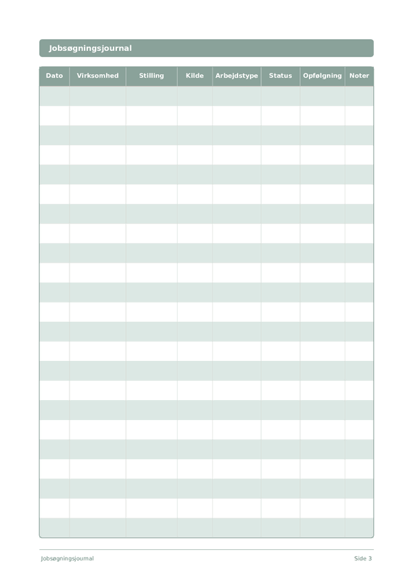 Jobsøgningsjournal