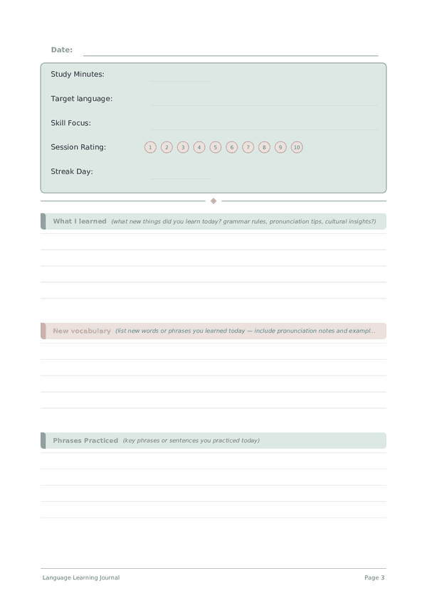 Language Learning Journal