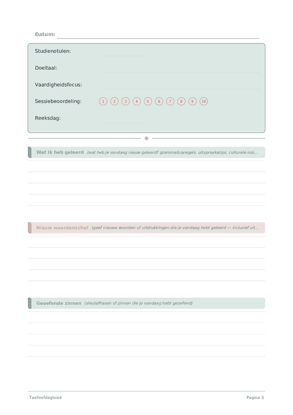 Taalleefdagboek