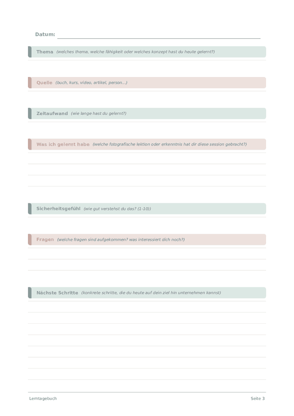 Lerntagebuch