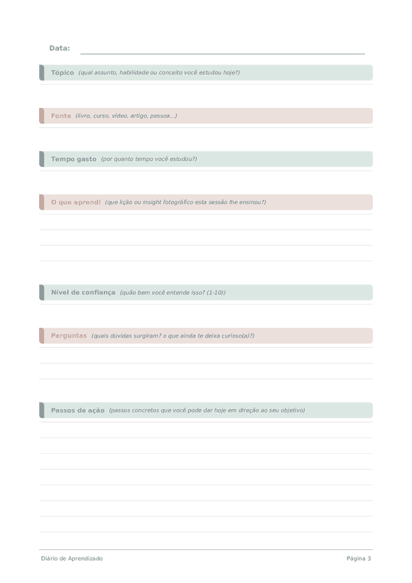 Diário de Aprendizado
