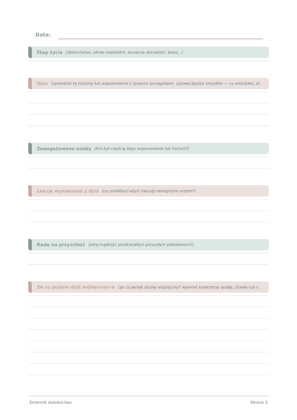 Dziennik dziedzictwa