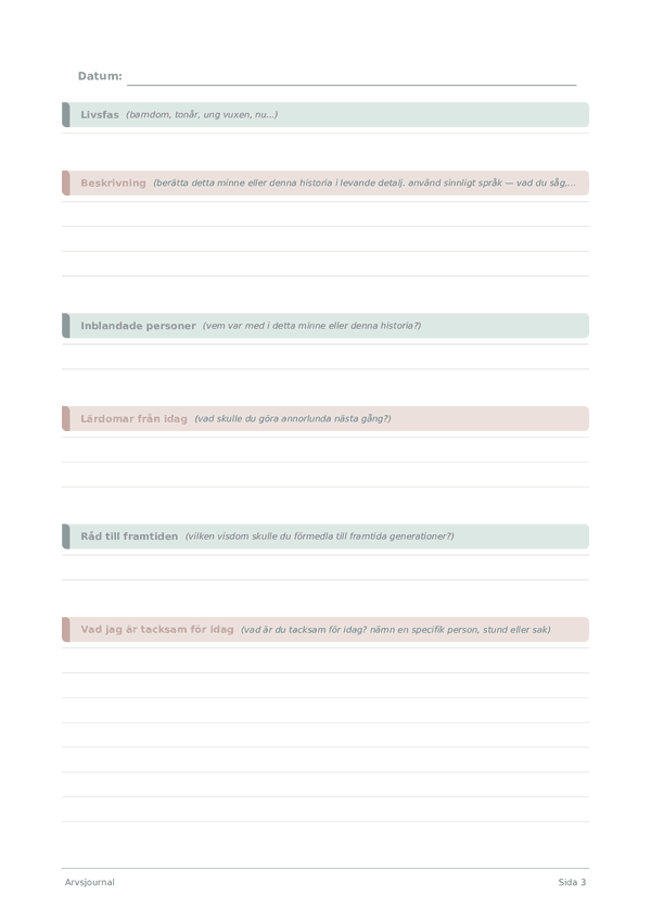 Arvsjournal