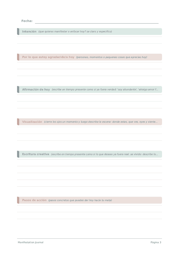 Manifestation Journal