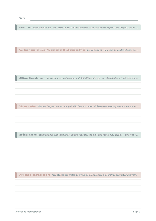 Journal de manifestation