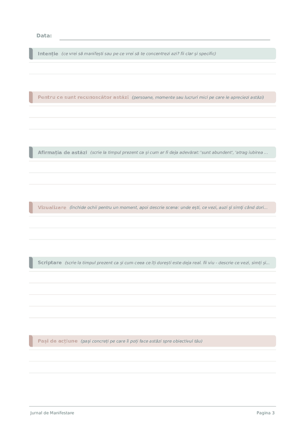 Jurnal de Manifestare
