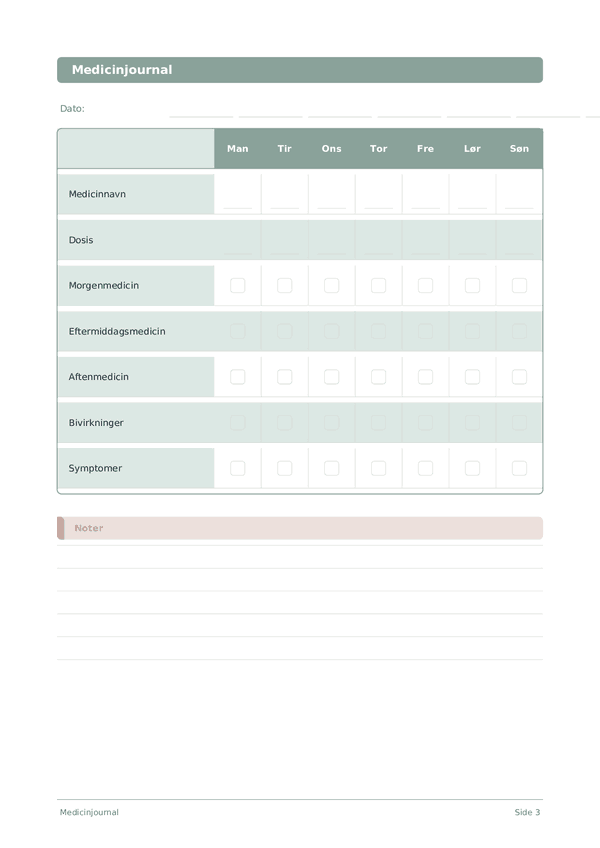 Medicinjournal