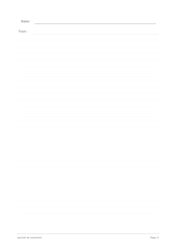 Journal de souvenirs