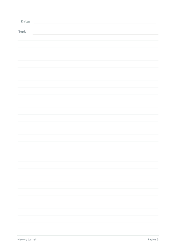 Memory Journal — anteprima pagina